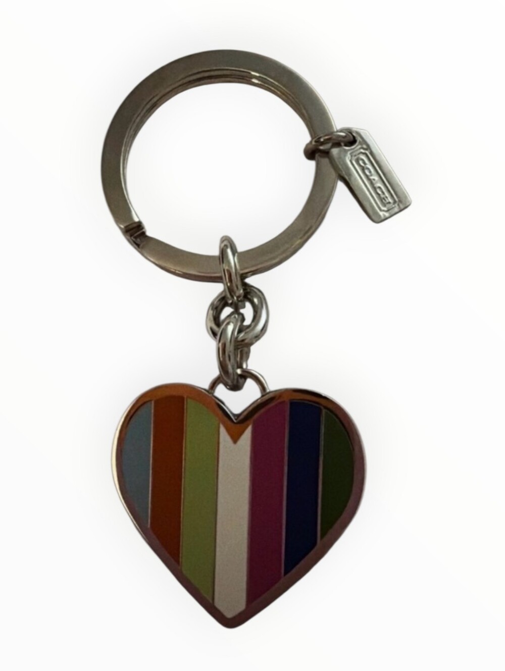 Coach Poppy Heart Bag Charm Keychain ❤️
